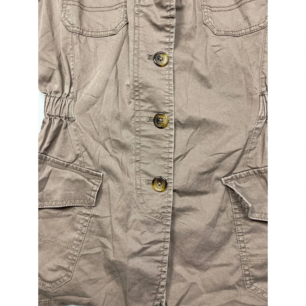 Calvin Klein Jeans Utility Field Jacket Cotton Brown Small Womens
